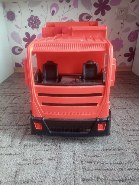 Veľké 63 cm smetiarske auto lena super stav,