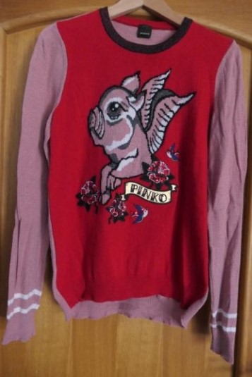 Pinko original bavlneny, kvalitny svetrik vel. m, pinko,m