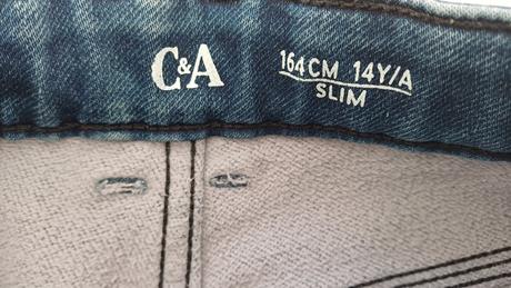 Zateplené slim rifle, c&a,164