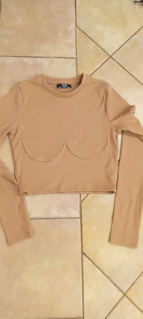 Crop top bershka, bershka,l