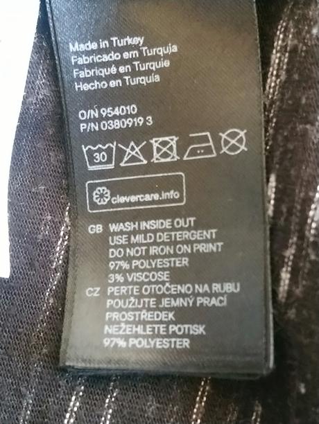 Dievčensky čierny top s motívom, h&m, 146-152, h&m,152