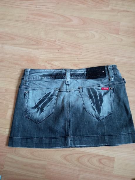 Rifľová mini sukňa, m