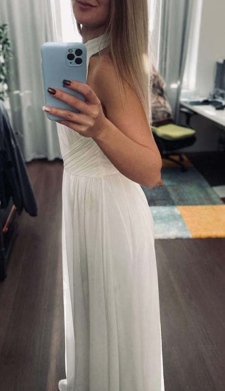 Akcia dlhé biele šaty, s