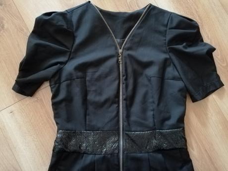 Čierne šaty na zips, 38