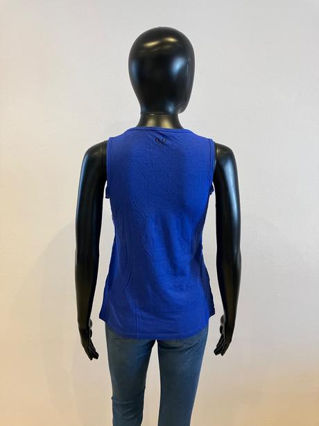 Dámske tričko s mašličkou modro-čierne, m