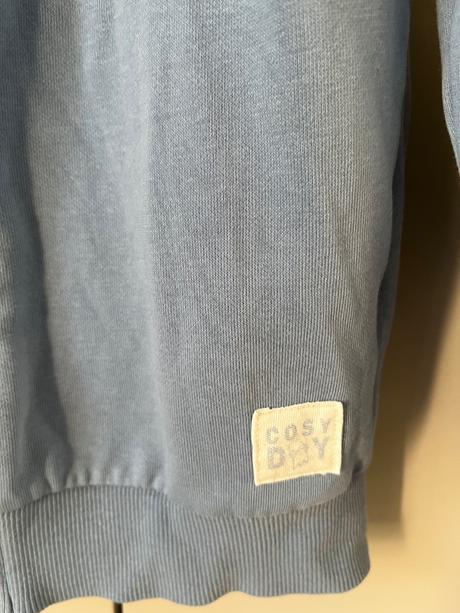 Detská svetlomodrá mikina na zips s kapucňou, 122