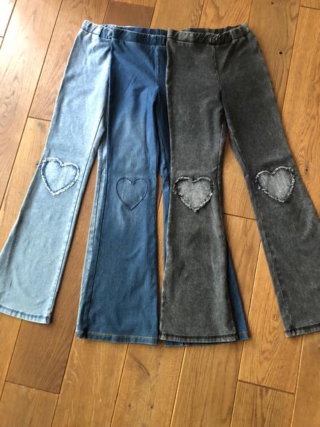 Riflové nohavice, h&m,140