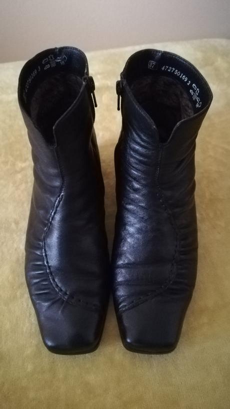 Kožené kotníkové čížmy, rieker,37