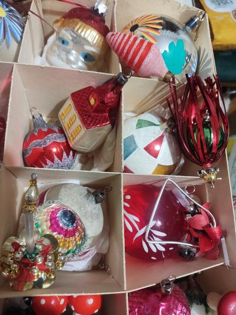 Staré, retro vianočné ozdoby, 