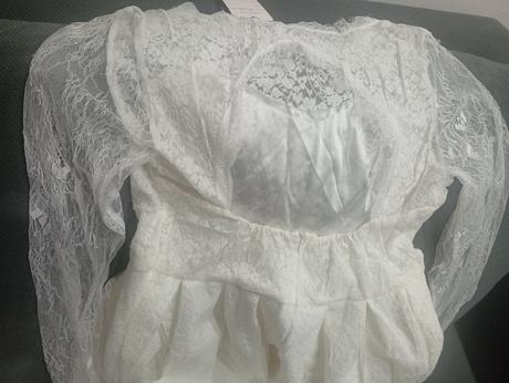 Biele krajkove šaty l, l