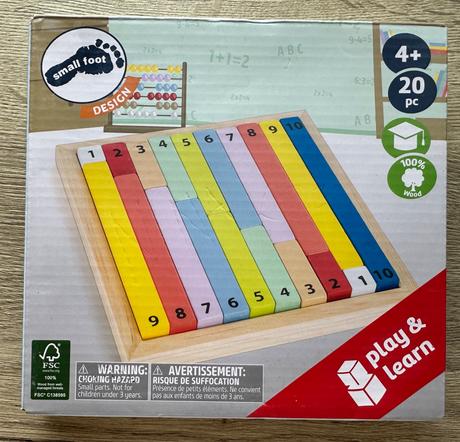 Drevená vzdelávacia hračka small foot číselné kock,