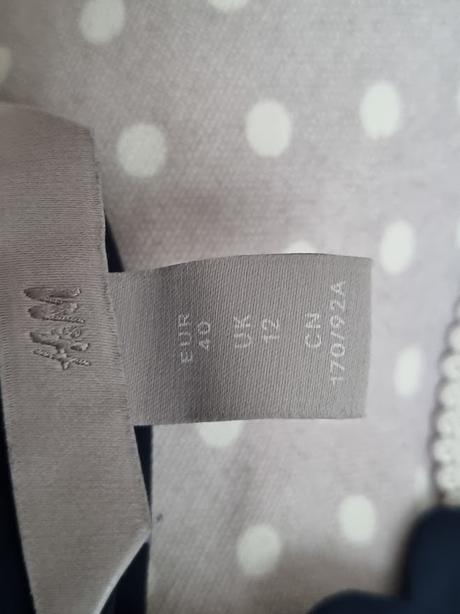 Modrá padavá blúzka/top h&m veľ. 40, h&m,40