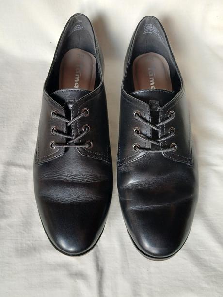 Elegantné kožené poltopánky, tamaris,38