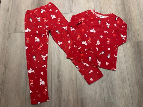 Vianočné pyžamko h&m 122/128, h&m,122