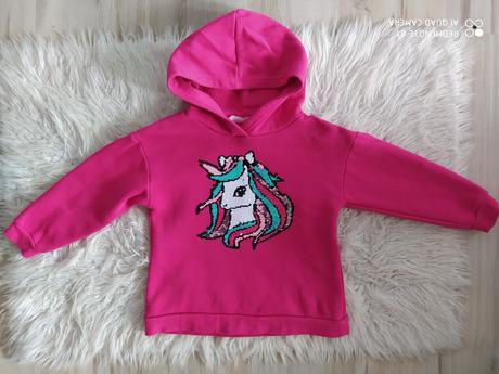 Dievčenská mikina s premienacim obrazkom, h&m,110