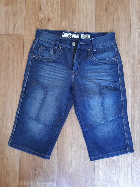 Riflové kraťasy, denim,164