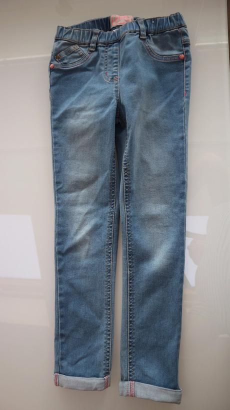 Pružné bledé riflíky 72 cm, next,122