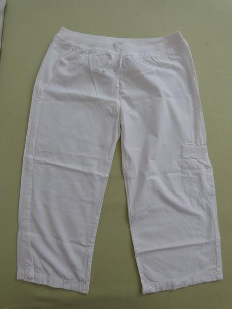 Biele 3/4 nohavice, l
