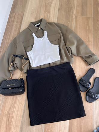 Elastická sukňa, h&m,l