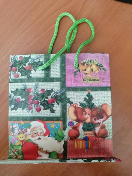 Darčeková taška vianočná, menšia,