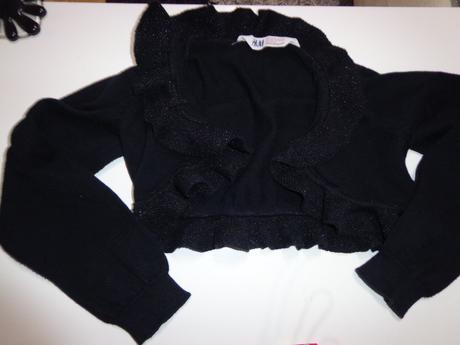 Čierny svetrík kratší, bolerko vel. 110/116 z h&m, h&m,110
