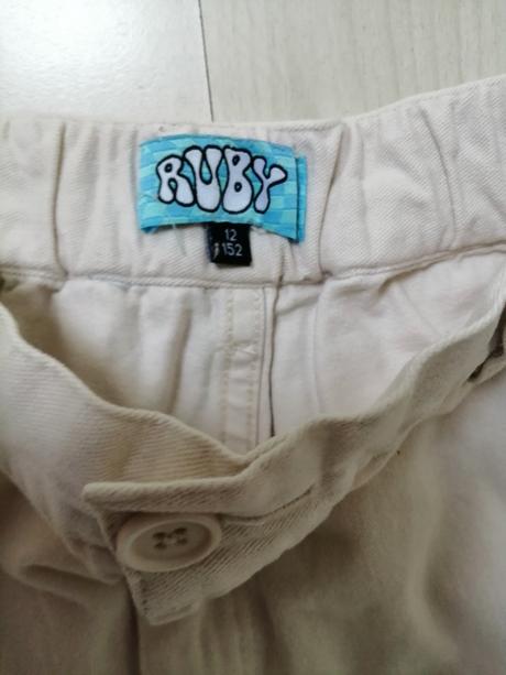 Nohavice pre dievčatka blede kapsace vel. 152, 152