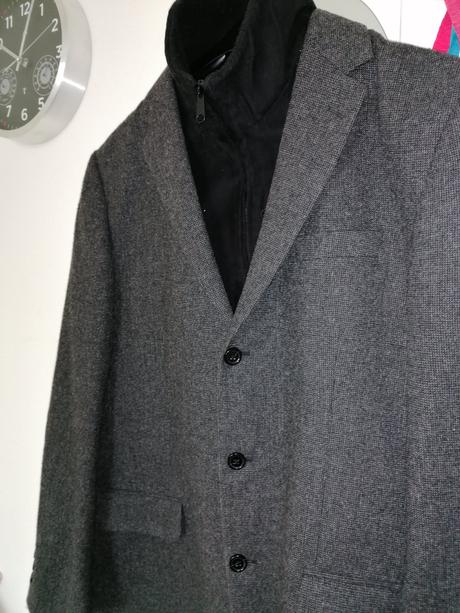 Štýlové sako s odopínateľným efektom vestičky50, c&a,xl