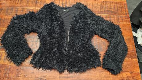 Chlpatý kožuch, bunda krátka, gina,m