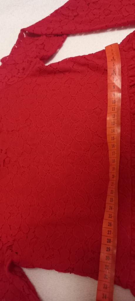 Sviatočné čipkované červené šaty h&m 8-10 rokov, h&m,134