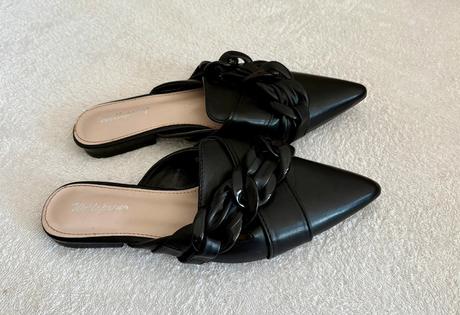 Čierne elegantné šľapky, 36