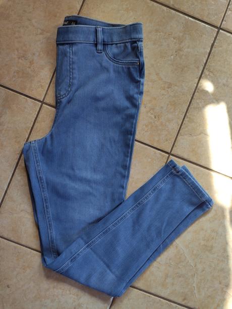 Dámske modré elastické skinny džínsy, f&f,40