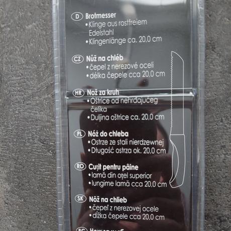 Nôž na chlieb nový, 