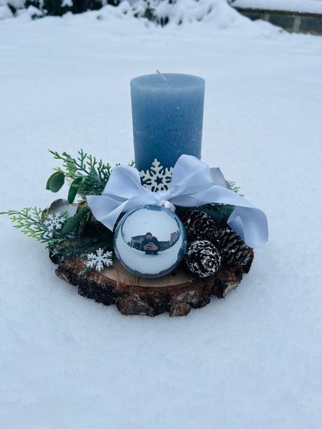 Vianočný svietnik - ikebana,