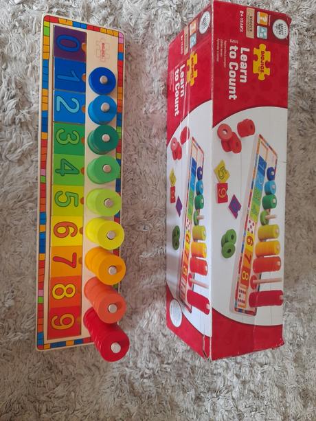 Bigjigs detska drevena vkladacka čisla, 