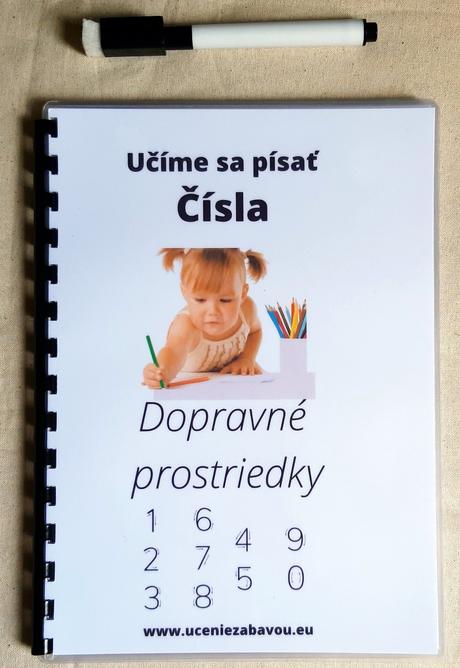 Učíme sa písať čísla - dopravné prostriedky a5,