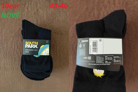 Ponožky dlhé south park čierne, 39 / 42