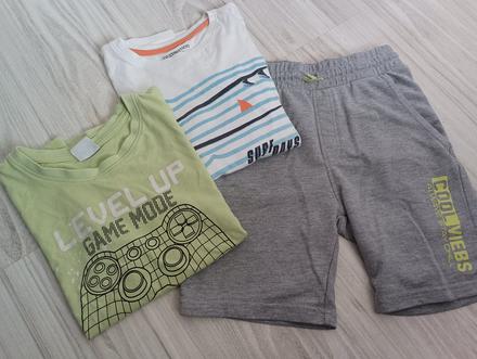 Tričká+kraťase veľ.134, 122–134