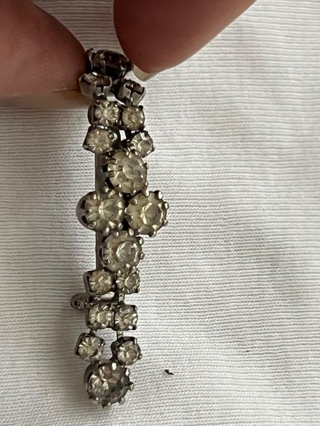 Starozitna strasova brosna efektna sperk, 