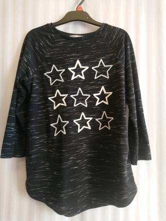 Dievčensky čierny top s motívom, h&m, 146-152, h&m,152