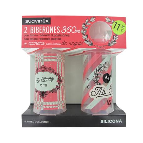 Suavinex sada kojeneckých fliaš s lyžičkou strong, suavinex