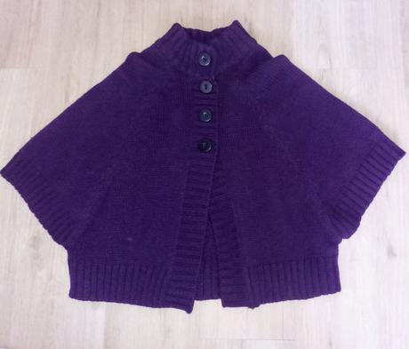 Vrchný hrubší svetrík ( bolerko) - slivkovofialový, f&f,m