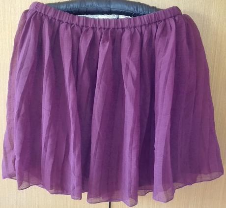 Skladaná sukňa bik bok, l