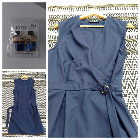 Modré elegantné šaty, atmosphere,40