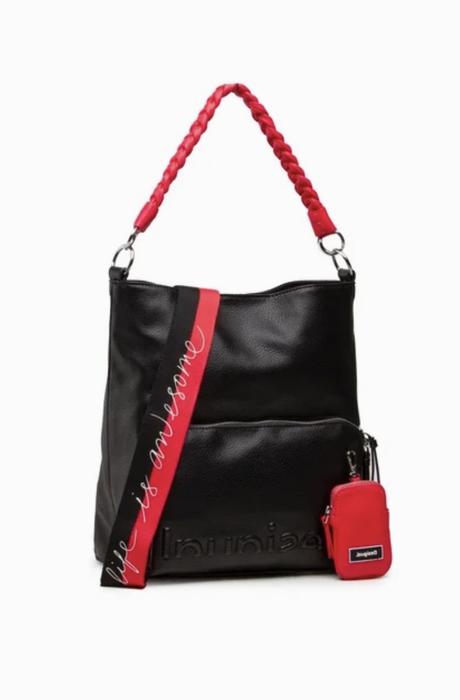 Kabelka desigual bols half logo 2v1 s visačkou, desigual