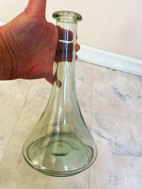 Váza/karafa z hrubého skla, 