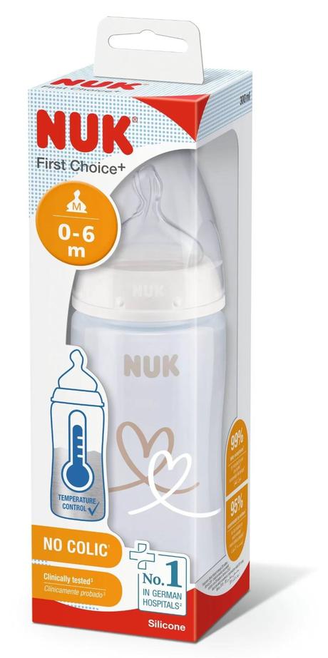 Nuk fc+ fľaša s kontrolou teploty 300 ml, 0-6m, nuk
