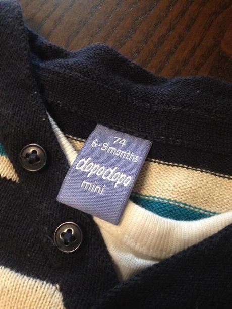 Pásikavý modro-zelený svetrík, dopodopo,74