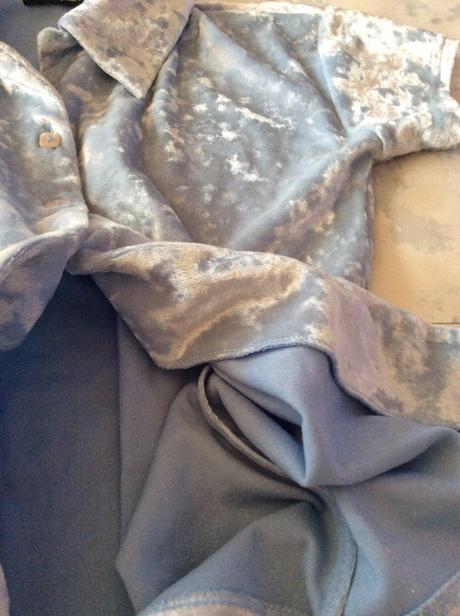 Elastická zamatová košeľa, orsay,m