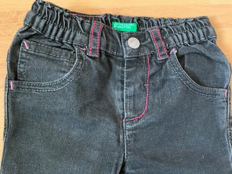 Benatton tmavošedé rifle, benetton,68