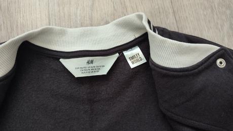 Bejzbalová bunda smiley world, h&m,146